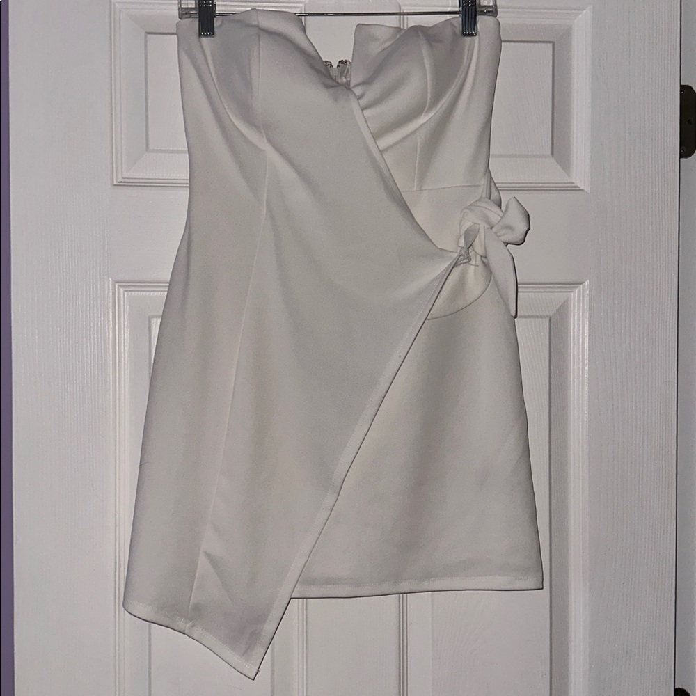 Francesca's Collections White Strapless Dress